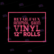 Load image into Gallery viewer, RETAIL: FAUX ANIMAL SKIN VINYL ROLLS (12" X 53" ROLL)