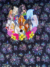 Load image into Gallery viewer, RETAIL: PRINCESS/HORSE BLACK CHILD PANEL