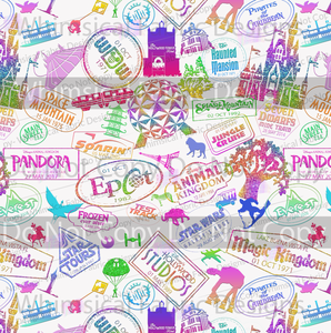 RETAIL: SMALL SCALE- RAINBOW PASSPORT STAMPS- WHITE