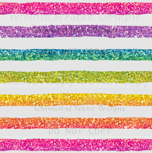 PREORDER: CLEAR VINYL - RAINBOW GLITTER STRIPES