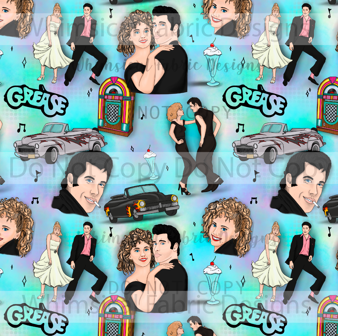 PREORDER GREASE Whimsical Fabric Designs Preorder grease whimsical fabric designs