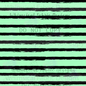 PREORDER: DISTRESSED THIN STRIPES- BLACK & SEAFOAM