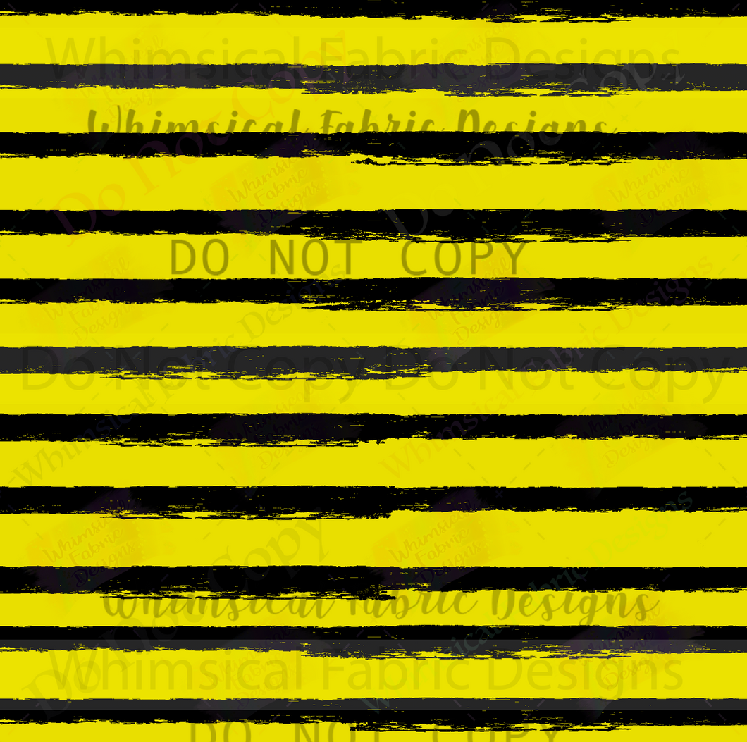 PREORDER: DISTRESSED THIN STRIPES- BLACK & YELLOW