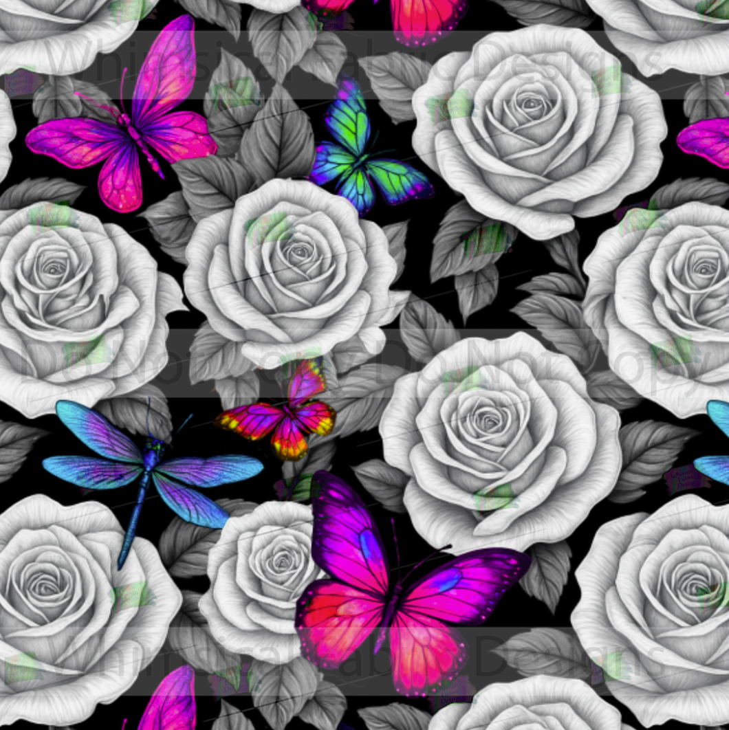 PREORDER: BLACK & WHITE ROSE COLOR POP