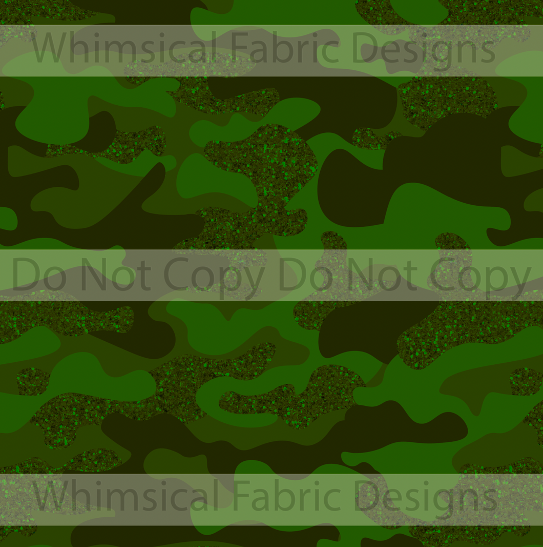 PREORDER: GREEN GLITTER CAMO