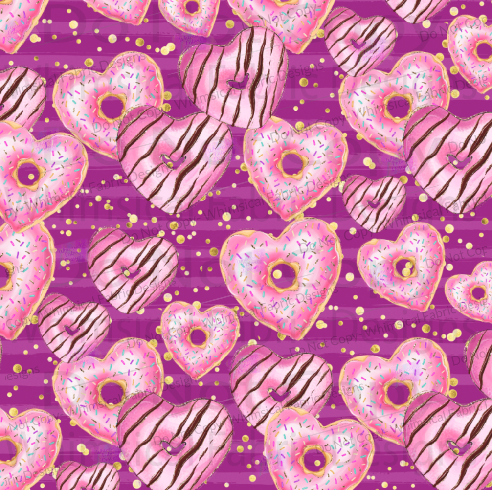 Preorder heart donuts whimsical fabric designs