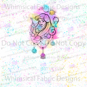 PREORDER: WATERCOLOR TATTOO PRINCESS: CHILD PANEL