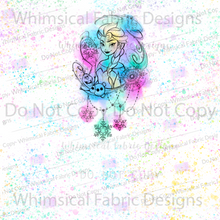 Load image into Gallery viewer, PREORDER: WATERCOLOR TATTOO PRINCESS: CHILD PANEL
