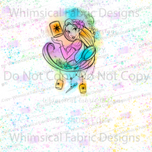 Load image into Gallery viewer, PREORDER: WATERCOLOR TATTOO PRINCESS: CHILD PANEL
