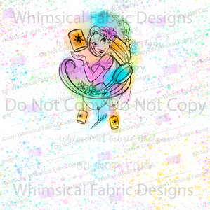 PREORDER: WATERCOLOR TATTOO PRINCESS: CHILD PANEL