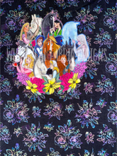 Load image into Gallery viewer, RETAIL: PRINCESS/HORSE BLACK CHILD PANEL
